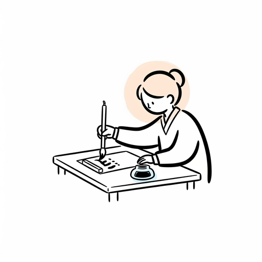 習字で「くるみ」の書き方｜バランスが整う４つのポイント