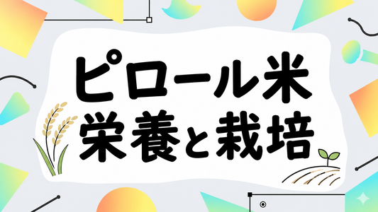 ピロール米の真実：栄養成分と栽培の仕組みを徹底解説