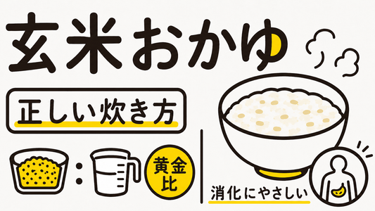 玄米おかゆの正しい炊き方｜消化負担を抑える黄金比と失敗しないコツ