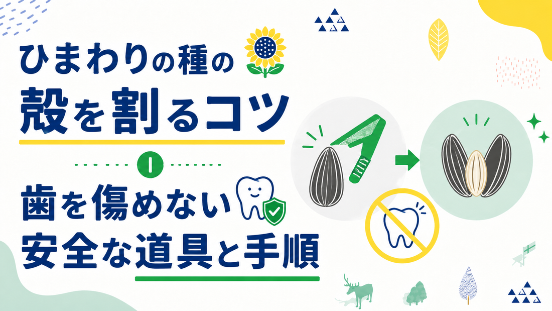 ひまわりの種の殻を割るコツ｜歯を傷めない安全な道具と手順