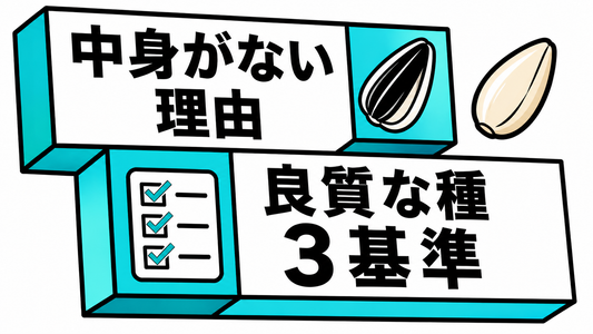 ひまわりの種に中身がない理由と、良質な種を見分ける3つの基準