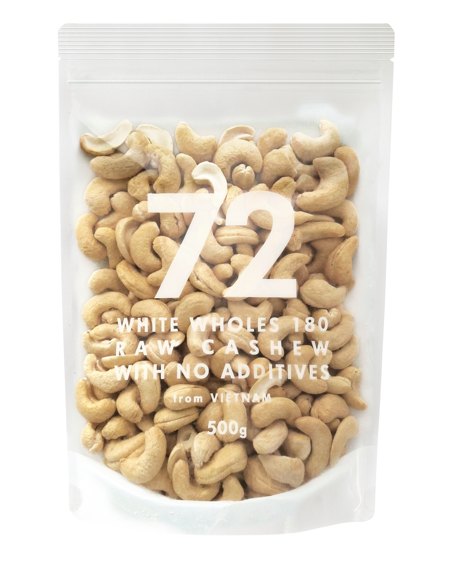 WHITE WHOLES 180 RAW CASHEW WITH NO ADDITIVES